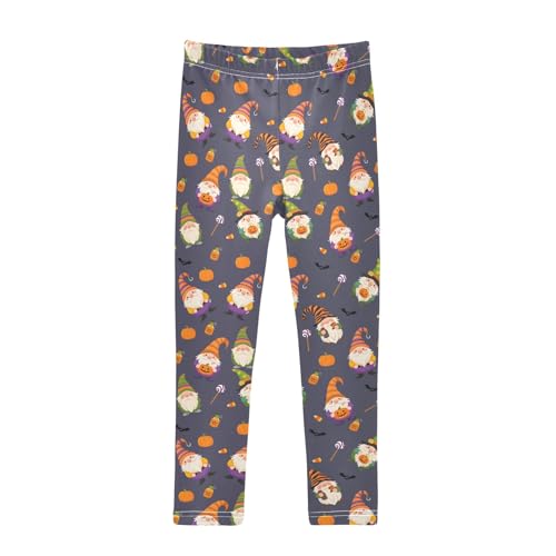 Girls' Athletic Leggings Ankle Length Yoga Dance Pants Kids Teen 4T Gnomes Halloween
