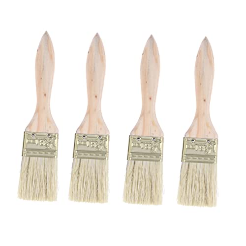 STOBOK 24pezzi Pennello Di Legno Setole Pennello Per Artisti e Pittura Impugnatura Ergonomica Per Precisione e Controllo Per Dipingere Pareti e Mobili Inclusi