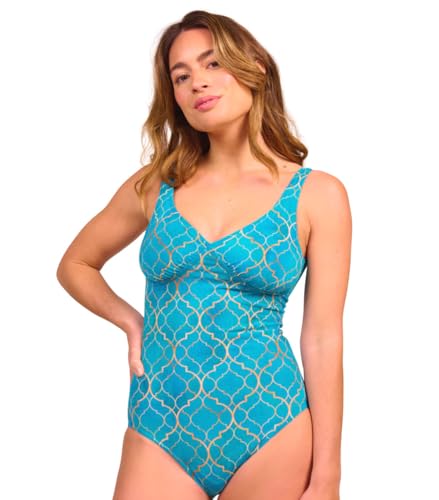 Kiniki Women's Tan Through Support Top Swimsuit Swimwear - Emerald