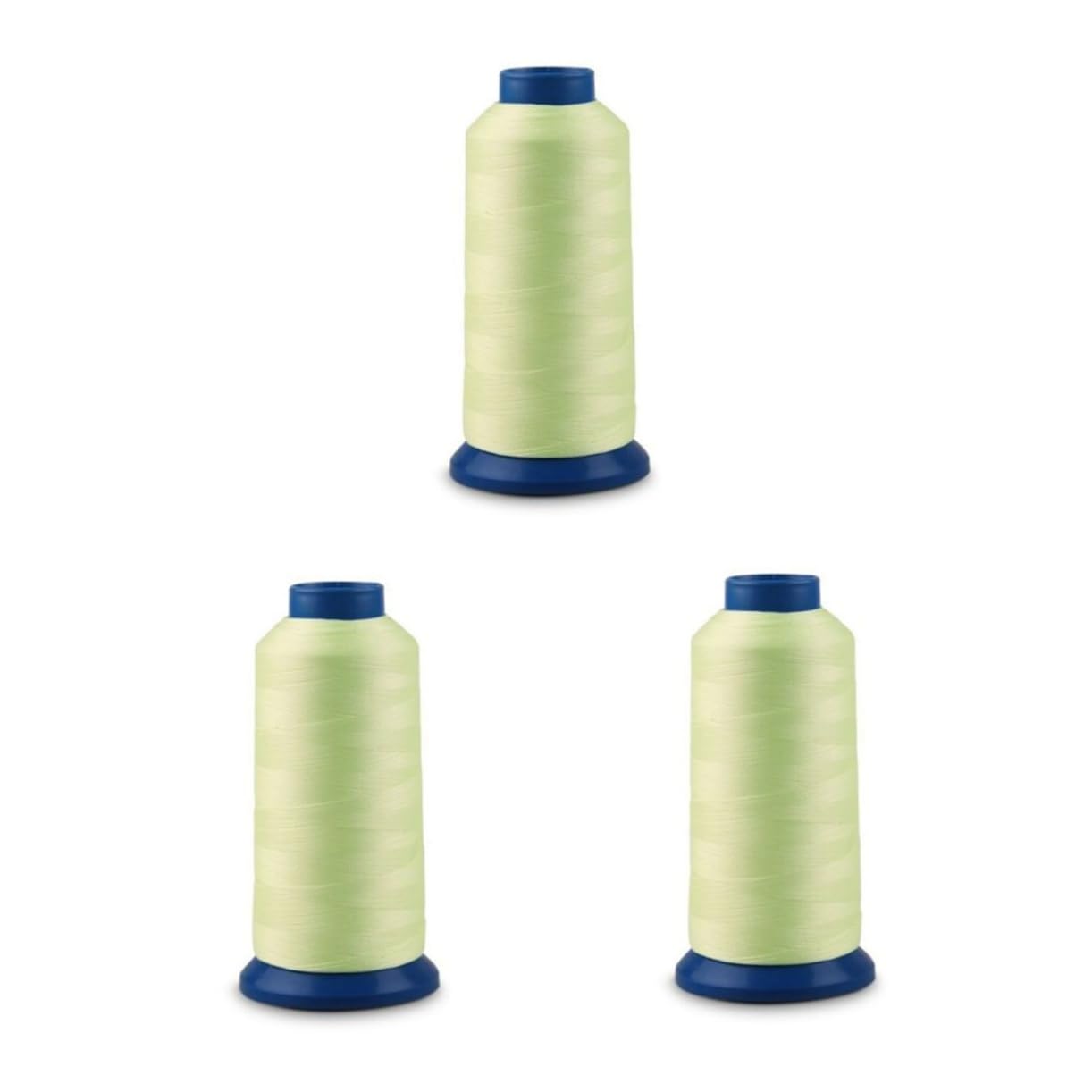 Operitacx 3 Pezzi 3000 bagliore bobina di filo per cucire fili per cucire a maglia fili da ricamo filo per macchina da ricamo luminosi da filo per cucire luminoso Green