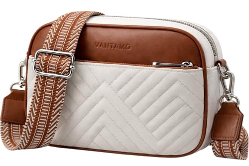 Vantamo Premium Quilted Crossbody Bags for Women...