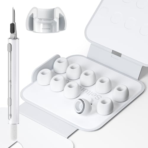 Image of 5 Pairs Replacement Ear Tips for AirPods Pro 3 (X-Small) | Foam-Infused Hybrid Silicone Eartips for AirPods Pro 3 Ear Tips Accessories with Cleaning Pen & Storage Box