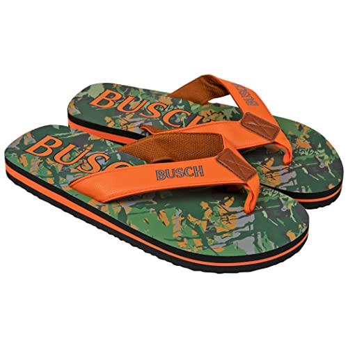 Busch Beer Tree Camo and Hunter Orange Men's Flip Flop Sandals4