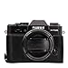 MegaGear MG957 Ever Ready Leather Camera Half Case and Strap Compatible with Fujifilm X-T30 MII, X-T30, X-T20, X-T10 - Black