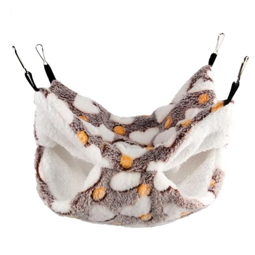 WeddHuis 1 pièce Hamac pour cochons d'Inde, rats, furets et petits animaux en polaire douce et chaude, accessoire de cage pour animaux, lit suspendu pour dormir,...