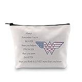 Medidas: bolsa de maquillaje: 23 x 17 cm. La bolsa de cosméticos adopta impresión 3D y no se decolora fácilmente. Nuestra bolsa de aseo es un artículo versátil que es popular como un neceser de cosméticos, bolsa de maquillaje, bolsa de compras, bolsa de mano o estuche.