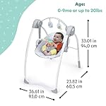 Bright Starts Disney Baby Winnie The Pooh Milestone Swing, Classic Pals, Foldable Design with Toys & Melodies, Unisex, Newborn+ (6 20 lbs) - Image 2