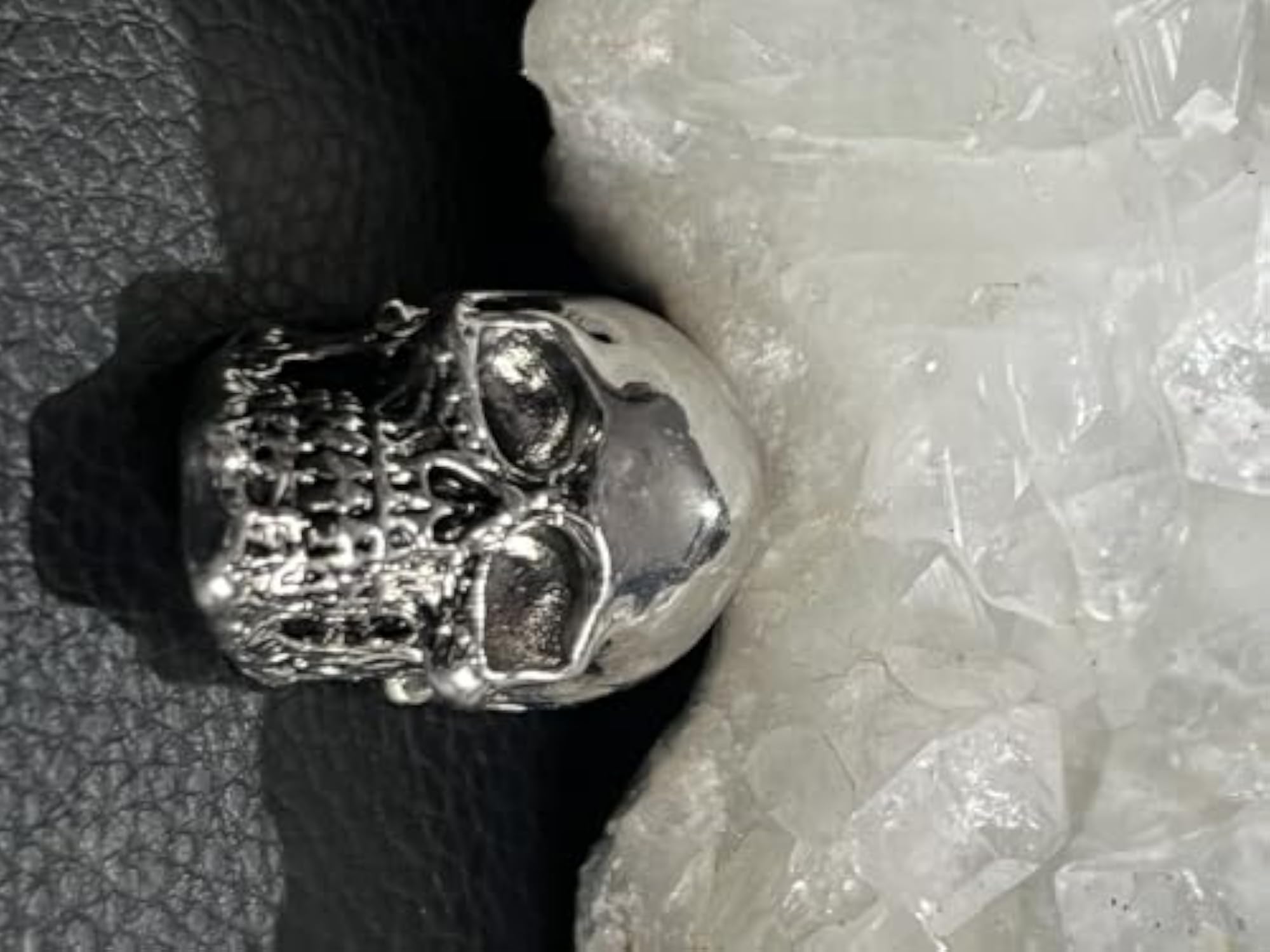 Stainless Steel Human Skull Pendant Necklace, Silver Plated Charm
