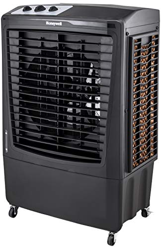 Honeywell Powerful Evaporative Cooler & Fan with 36 Ft Airthrow for Large Outdoor Spaces, Patios, Garage, Warehouse, CO610PM, 2100 CFM, Black