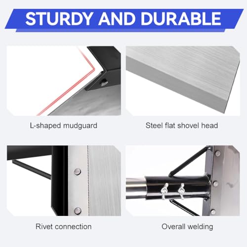 Image of HASTHIP 165cm Weed Puller Tool, 9in Wide Flat Head Shovel, 4 Assembly Poles