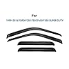 Window Visors Rain Guards for 1999-2016 Ford F250 F350 F450 F550 Super Duty, Out-Channel Window Vent Wind Deflectors Visors Shades for 99-16 F-250 F-350 F-450 F-550 SuperCrew Cab #1