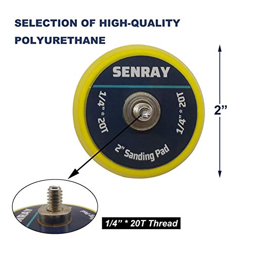 Image of 5Pcs 2-Inch Dual-Action Hook & Loop Backing Plate for Sanders and Polishers, 1 /4 inch-20 Thread | 15,000 RPM