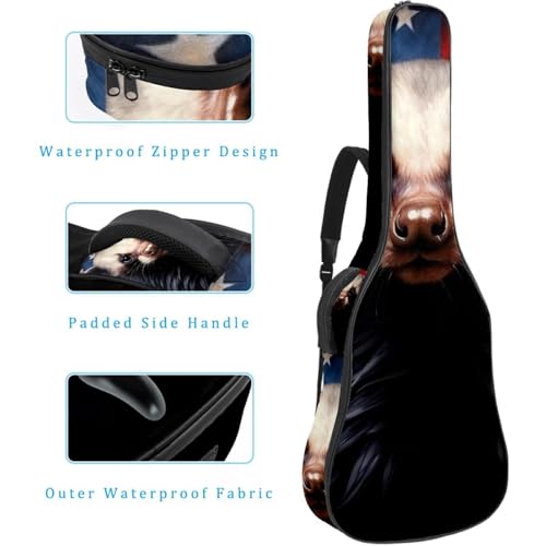 Sac pour guitare acoustique imperméable à poches multiples 101,6 cm
