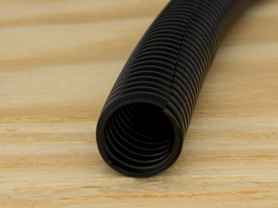 3/8 Inch Black Flexible Split Loom - 100 Foot