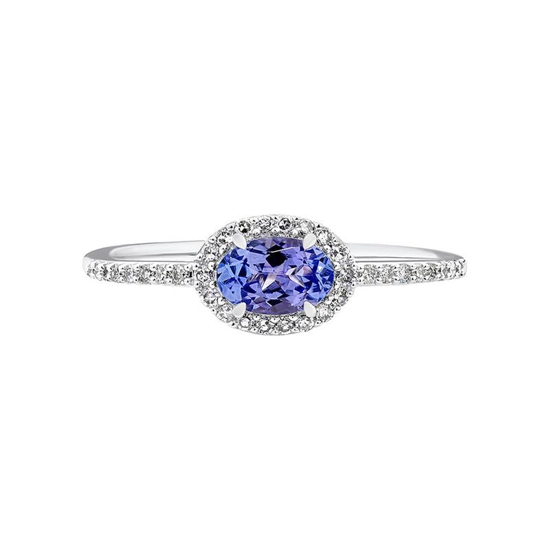 925 Sterling Silver Natural Tanzanite Birthstone Gemstone Silver Jewelry Halo Style Promise Engagement Ring2