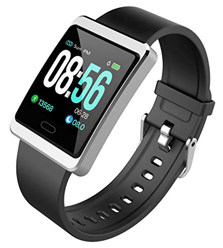 Fitness Tracker with Heart Rate Monitor Smart Watch Blood Pressure Activtiy Tracker Waterproof Touch Screen Pedometer Watch Calorie Step Counter Smart Bracelet for Men Women