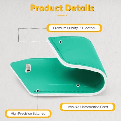 Travelambo 2-Pack Faux Leather Luggage Tags