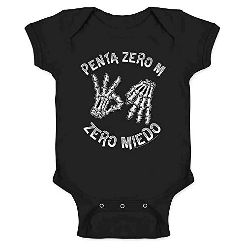Image of Pop Threads Penta Zero M Zero Miedo Luchador Lucha Libre Infant Baby Boy Girl Bodysuit