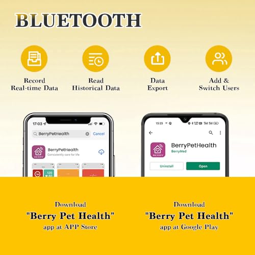 SINOHERO Veterinary Monitor for Dog with Bluetooth,Pulse Oximeter for Pet,6 Parameters Blood Pressure Rechargeable Animal(Include Dogs and Cats) for Family Clinic - Thumbnail 4