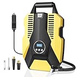 Sunvook Portable Air Compressor Tire Inflator 12V DC Auto Air Pump 150PSI with Emergency LED Light...