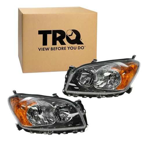 Image of TRQ 2 Piece Headlight Assembly Set Driver & Passenger Side Compatible with 2009-2012 Toyota RAV4 Sport TO2502188 TO2503188