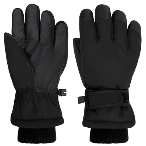 Gants de ski thermiques pour garçons et filles avec membrane étanche