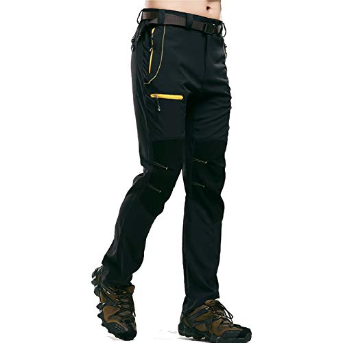 Outdoor Peak - Pantalones de Ciclismo de Manga Larga para Hombre, Muy Transpirables, para Verano y Primavera, Color Negro, tamaño Large