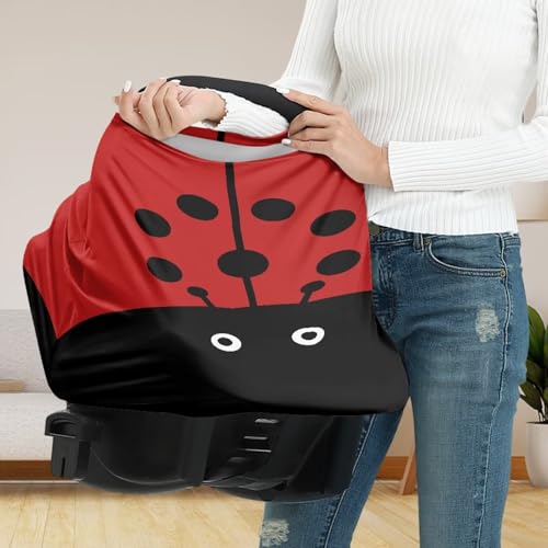 Image of Beetle Carseat Cover Breast Feeding Cover Soft Baby Car Seat Covers, Super Cozy Breast Feeding Covers for Women, Polyseter Stroller for Baby Infant