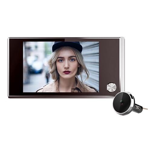 Judas de Porte Numérique,Caméra judas, 3,5in extérieur haute définition judas visuels écran couleur LCD sonnette numérique, Vue d'angle à 120° Camera Surveillance, pour La sécurité à Domicile