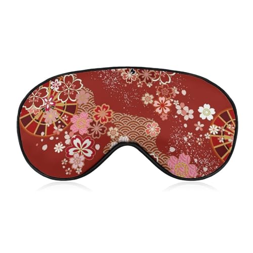 アイマスク 桜柄 和風 睡眠アイマスク 目隠し 眼帯 スリープマスク アイピロー 睡眠用 安眠グッズ 遮光 軽量 四季 通気性 長さ調節可能 男女兼用 旅行用