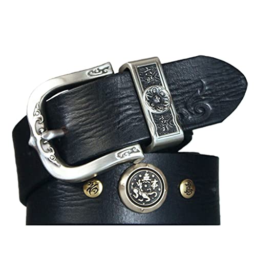 Ceinture en cuir pour homme avec boucle plaque ajustée