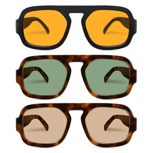 YMRFW Retro Square Aviator Sunglasses for Women Men 70s Vintage style Shades Trendy Flat Top UV Protection Sun Glasses