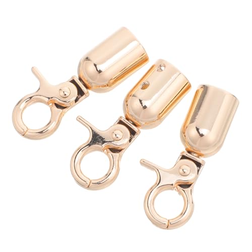 OFFIGAM 3個 礼??杆?金属掛? 高耐久ロープエンドストッパー カラビナ式スナップフック 船舶 デッキ用 金具 多用途支柱ロープ装着簡単設