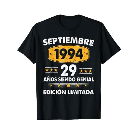 29 Años Cumpleaños Regalo Septiembre 1994 Septiembre 29 Años Camiseta