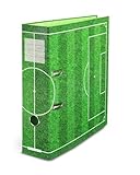 Rasenplatz - Ordner Schulordner Motiv DIN A4 ca. 8 cm breit Motivordner Fußball-Motiv grün Kinder Jungen
