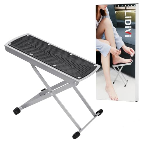 Pedicure Foot Rest, Adjustable Foot Stand with Non-Slip, Toe Separator - Easy at Home, No More Bending or Stretching, Beauty Pedicure Kit (Black)
