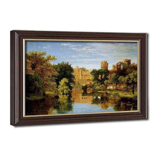 Toile Château de Warwick Jasper Cropsey : habillez un petit mur vide avec un paysage d'Europe