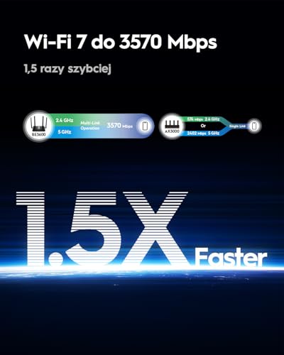 Image of Cudy BE3600 Dual-Band Wi-Fi 7 Router, 5X GbE, VPN Full, Mesh, WR3600