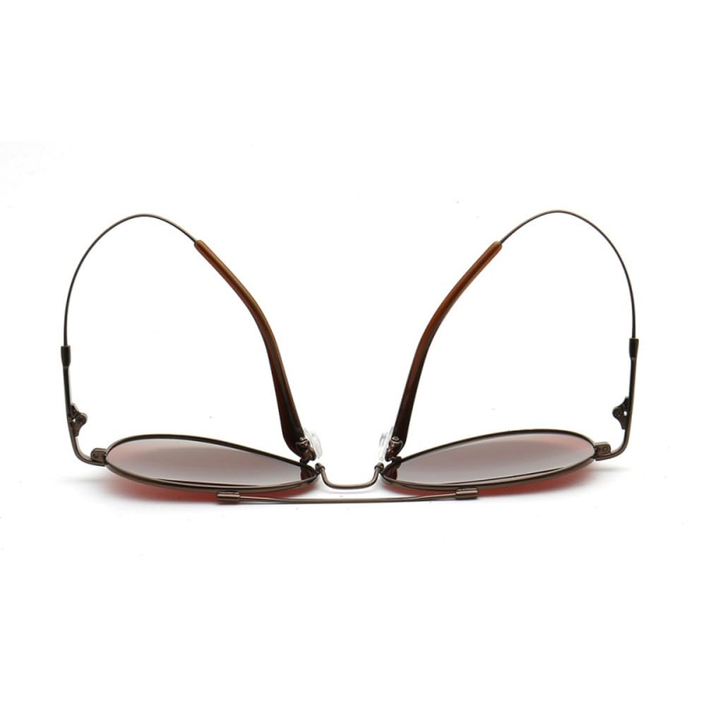 Gafas de sol polarizadas de metal, flexibles, modernas, color dorado, protección UV400 para conducir.