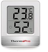 ThermoProサーモプロ 湿度計 温度計 温湿度計 湿度計室内 大画面 コンパクト 顔マーク 壁掛け 卓上スタンド マグネット TP-49