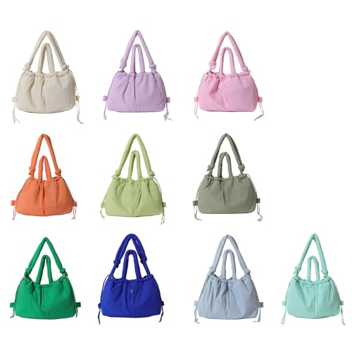 Women Bag Puffer Shoulder Bag Solid Color Crossbody Bag Simple Messengers Bag Large Capacity Backpack for Shopping3