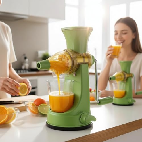 Image of SUPERMOM Vegetable Juicer Machine for Home - Manual Hand Press Fruit & Vegetable Juicer, Portable Non-Electric Juice Extractor, Durable & Easy to Use Juicer for Healthy Fresh Juices (Mix Colour)