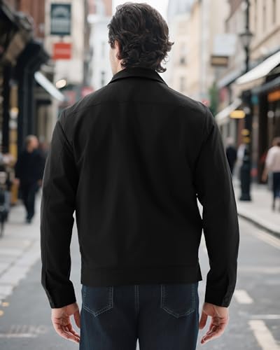 WULFUL Men's Lightweight Jackets Casual Windbreaker Stylish Light Golf Work Dress Business4