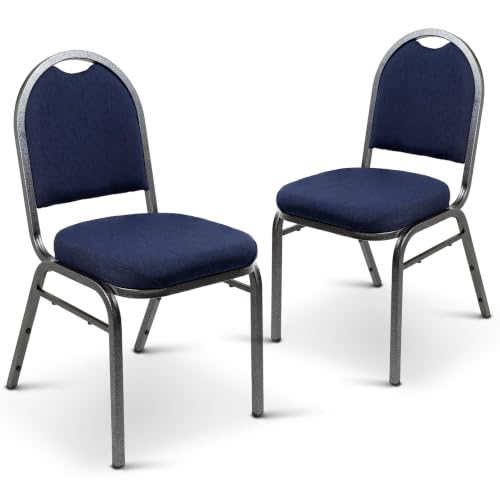OEF Furnishings Dome Back Upholstered Stackable Chairs (2)