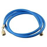 Honseadek HVAC Kälteschlauch 1/4 bis 5/16 SAE-Gewinde, 1,2 m Gummischlauch mit Messinganschlüssen, 800 PSI Arbeitsdruck für R410a R134a Systeme, flexibler Schlauch für HVAC-Service