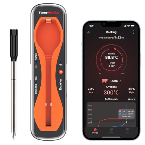ThermoPro TempPro Termometro Bluetooth Fino a 150 M Cucina Barbecue Professionale Termometro Alimenti Carne Ricaricabile Termometri APP Compatibile con iPhone Android per Grigliare