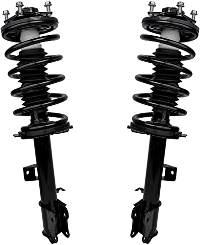 Image of Detroit Axle - Front Struts Kit for 2001-2009 Ford Escape Mazda Tribute Mercury Mariner [Not for Hybrid] 2 Ready Suspension Struts w /Coil Spring Assembly 2 Outer Tie Rods Replacement
