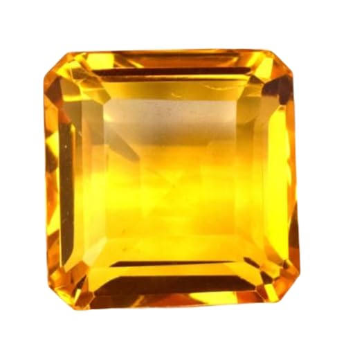 Citrine naturelle carrée 12,55 mm pour création de bijoux uniques DIY