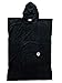 BESTA Surf Poncho, Wetsuit Changing Robe/Towel with Hood and Front Pocket. Thick Microfiber Material (Black, Large)
