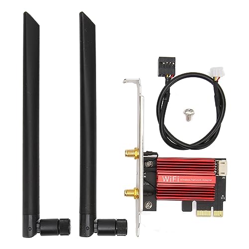 Tarjeta de red PCIe, adaptador WiFi inalámbrico 1200Mbps con Bluetooth 4.2 y banda dual 2.4GHz/5GHz, compatible con sistemas Windows 7, 8, 10, 11 miniatura 1